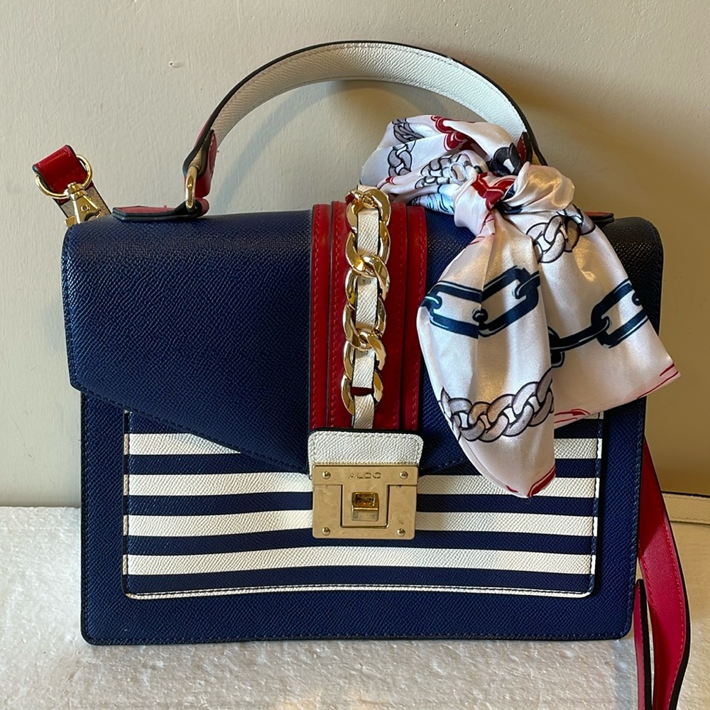 Aldo Crossbody and Hand Bag Blue and Red